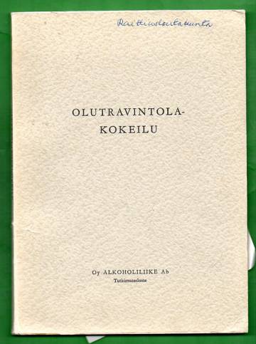 Olutravintolakokeilu