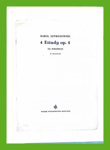 4 Etiudy op. 4 na fortepian