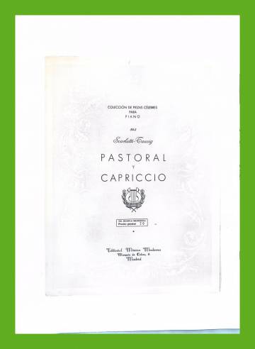Colección de piezas célebres para piano - Pastoral y Capriccio
