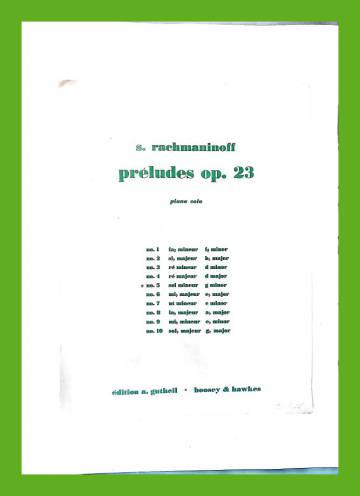 Préludes (Op. 23, No. 5, sol mineur / g minor)