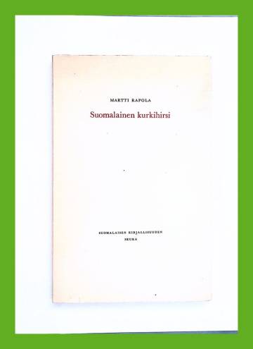 Suomalainen kurkihirsi - Vuosikokousten avajaispuheet 1947-1961