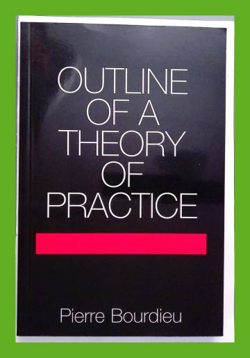 Outline of a Theory of Practice