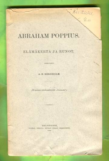 Abraham Poppius - Elämäkerta ja runot