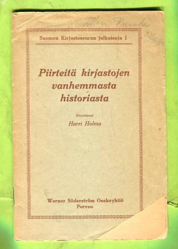 Piirteitä kirjastojen vanhemmasta historiasta