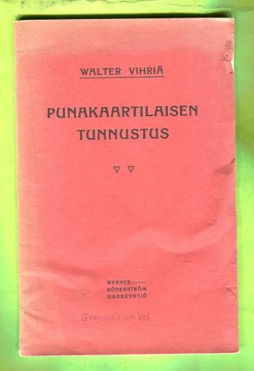 Punakaartilaisen tunnustus