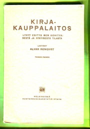 Kirjakauppalaitos - Lyhyt esitys sen kehityksestä ja nykyisestä tilasta