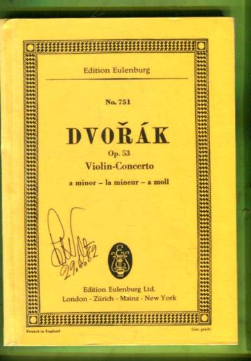 Concerto, A minor, for Violin and Orchestra, Op. 53