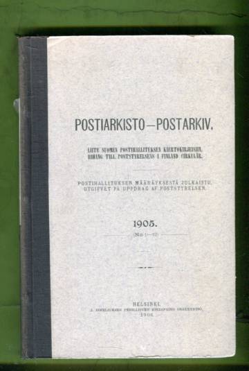 Postiarkisto / Postarkiv N:o 1-12 1905