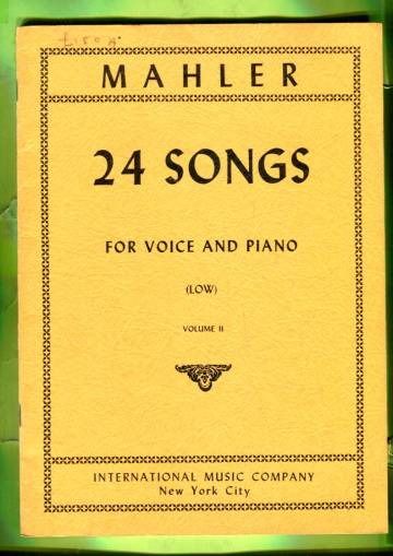 24 Songs for Voice and Piano (Low) - Vol. II
