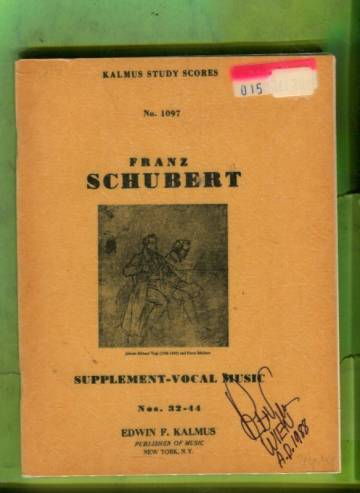 Supplement - Vocal Music, Nos. 32-44