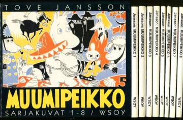 Muumipeikko sarjakuvakirjat 1-8 + BOXI