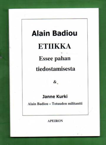 Etiikka - Essee pahan tiedostamisesta