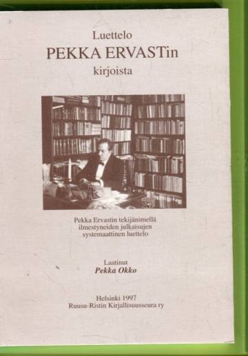 Luettelo Pekka Ervastin kirjoista