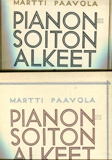 Pianonsoiton alkeet 1-2