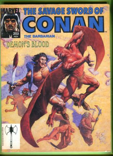 Savage Sword of Conan the Barbarian Vol. 1 #203 Nov 92