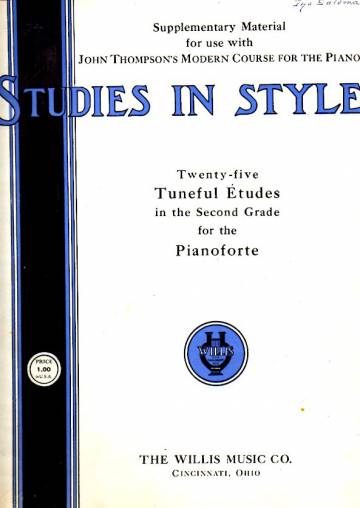 Studies in Style - Twenty-five Tuneful Études in the Second Grade for the Pianoforte