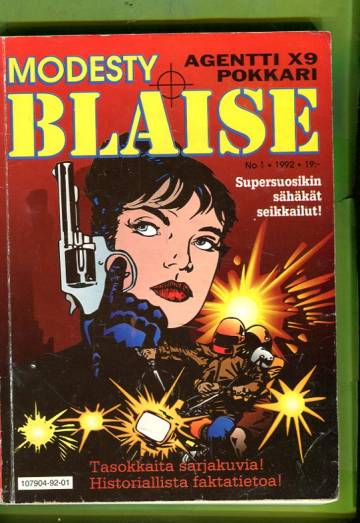 Agentti X9 -pokkari 1/92 - Modesty Blaise