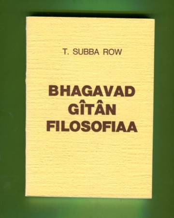 Bhagavad Gîtân filosofiaa