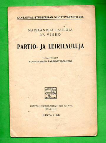 Naisäänisiä lauluja - 37. vihko: Partio- ja leirilauluja