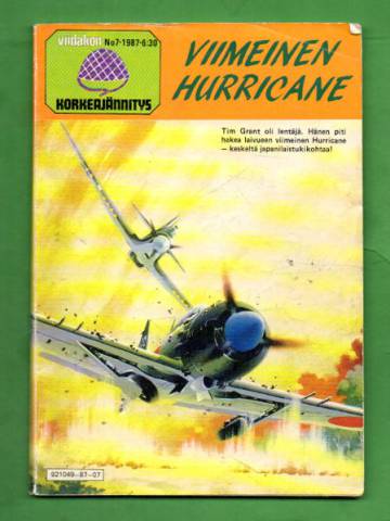 Viidakon korkeajännitys 7/87 - Viimeinen Hurricane