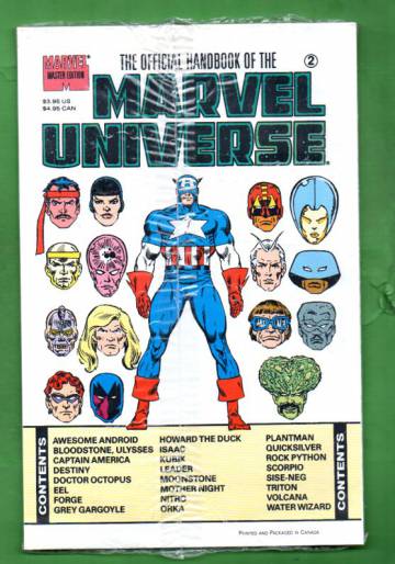 The Official Handbook of the Marvel Universe Master Edition Vol. 1 #2 Jan 91 (avaamaton pakkaus)