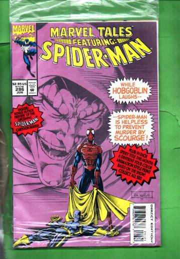 Marvel Tales Featuring Spider-Man Vol. 1 #286 Jun 94 (avaamaton pakkaus, sisältää liitteen)