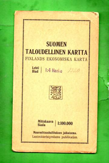 Suomen taloudellinen kartta - Lehti I:4 Hanko