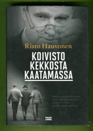 Koivisto Kekkosta kaatamassa