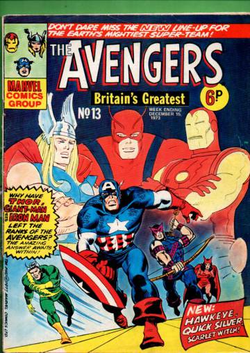 Avengers #13 Dec 73