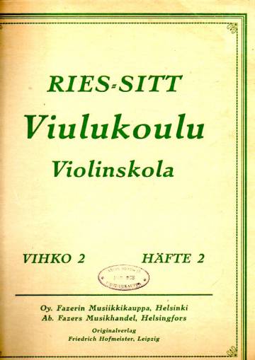 Ries-Sitt - Viulukoulu / Violinskola: Vihko 2 / Häfte 2