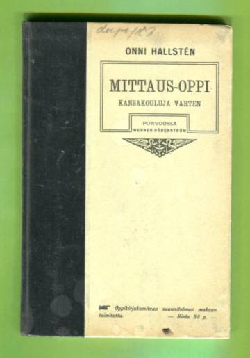 Mittaus-oppi kansakouluja varten