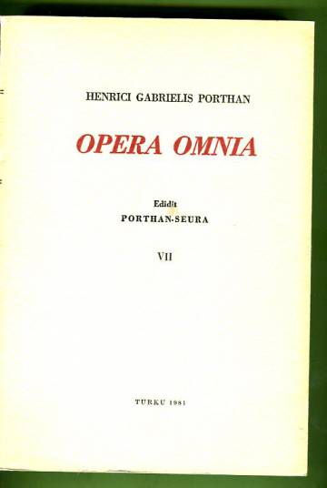 Opera Omnia VII