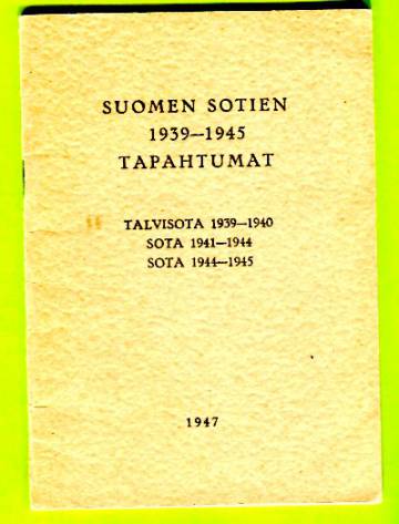 Suomen sotien 1939-1945 tapahtumat