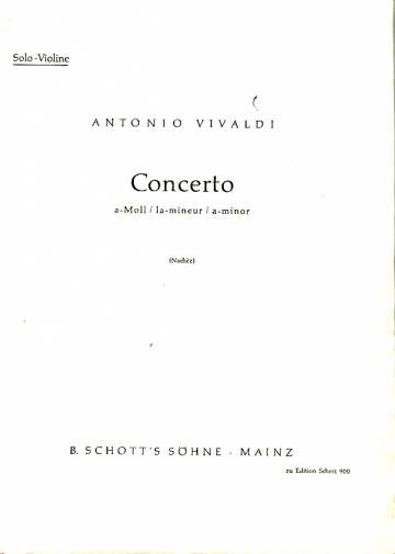 Concerto - A-Moll / la-mineur / a-minor