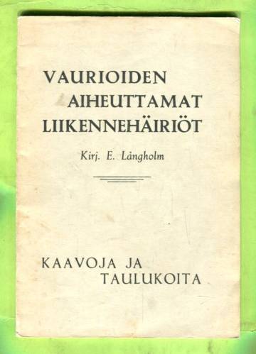 Vaurioiden aiheuttamat liikennehäiriöt