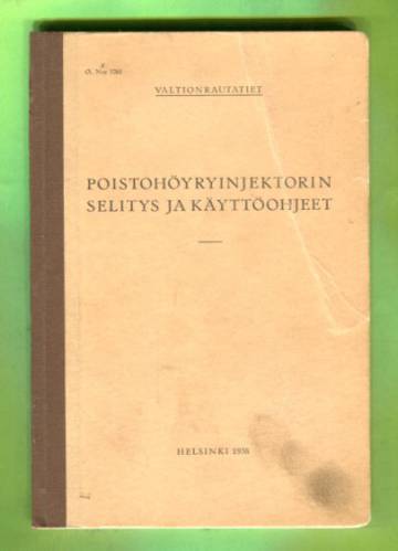 Poistohöyryinjektorin selitys ja käyttöohjeet