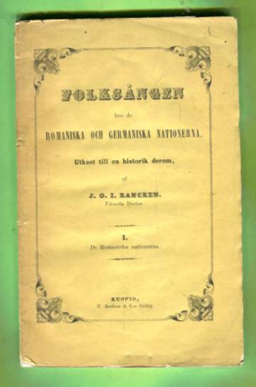 Folksången hos de Romaniska och Germaniska nationerna 1 - De Romaniska nationerna