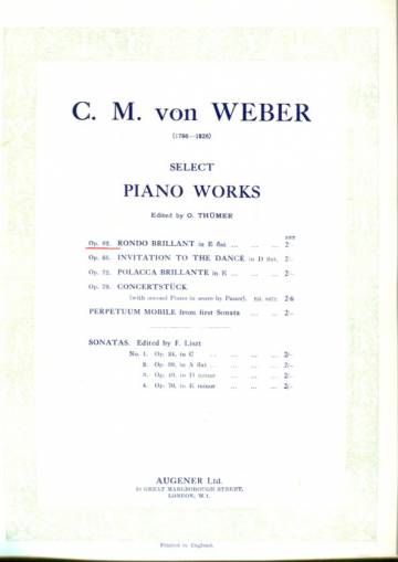 Select Piano Works - Op. 62. Rondo Brilliant in E flat