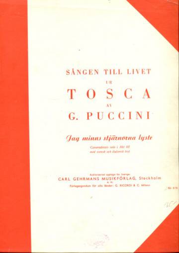 Sången till livet ur Tosca av Puccini