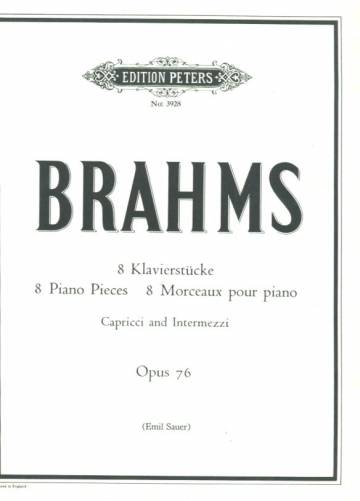 Brahms - 8 Klavierstucke/ 8 Piano Pieces / 8 Morceaux pour Piano