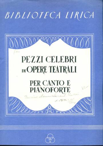 Pezzi celebri di opere teatrali, per canto e pianoforte (Manon Lescaut, Atto I, Canzone)