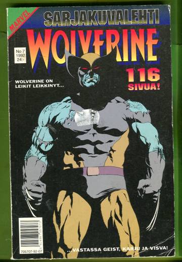 Sarjakuvalehti 7/92 - Wolverine