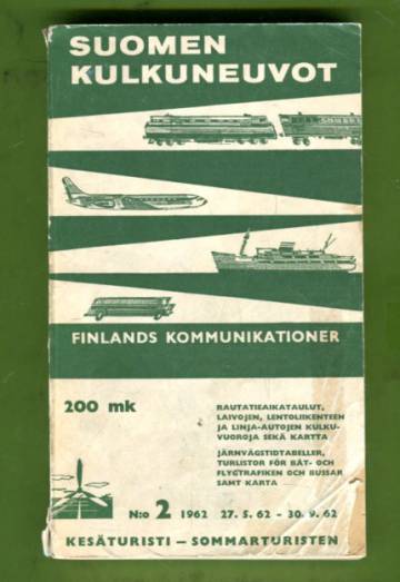 Suomen kulkuneuvot - Finlands kommunikationer n:o 2/62