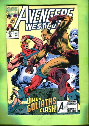 Avengers West Coast Vol 2 #92 Mar 93