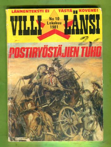 Villi Länsi 10/81 - Postiryöstäjien tuho