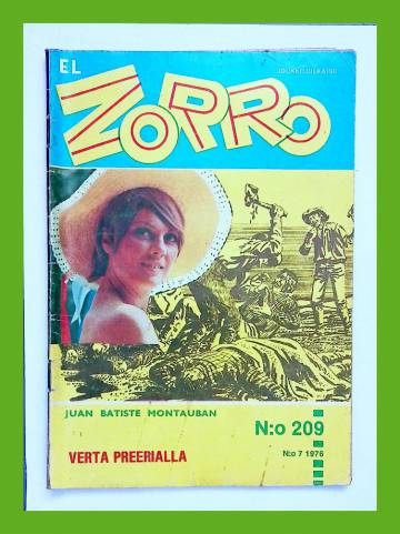 El Zorro 209 (7/76) - Verta preerialla