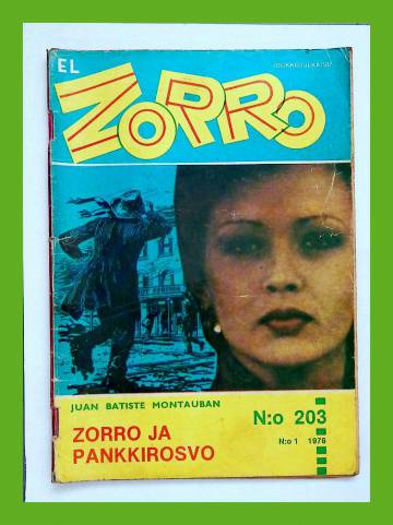 El Zorro 203 (1/76) - Zorro ja pankkirosvo