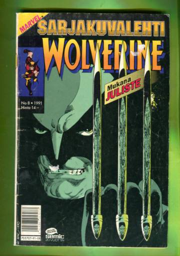 Sarjakuvalehti 8/91 - Wolverine +JULISTE