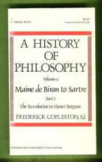 A History of Philosophy Volume 9 - Maine de Biran to Sartre: Part 1