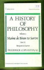 A History of Philosophy Volume 9 - Maine de Biran to Sartre: Part 2 - Bergson to Sartre